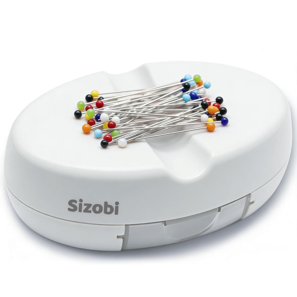 Sizobi Magnetic Pin Cushions for Sewing with 100Pcs Ball Head Straight Pins