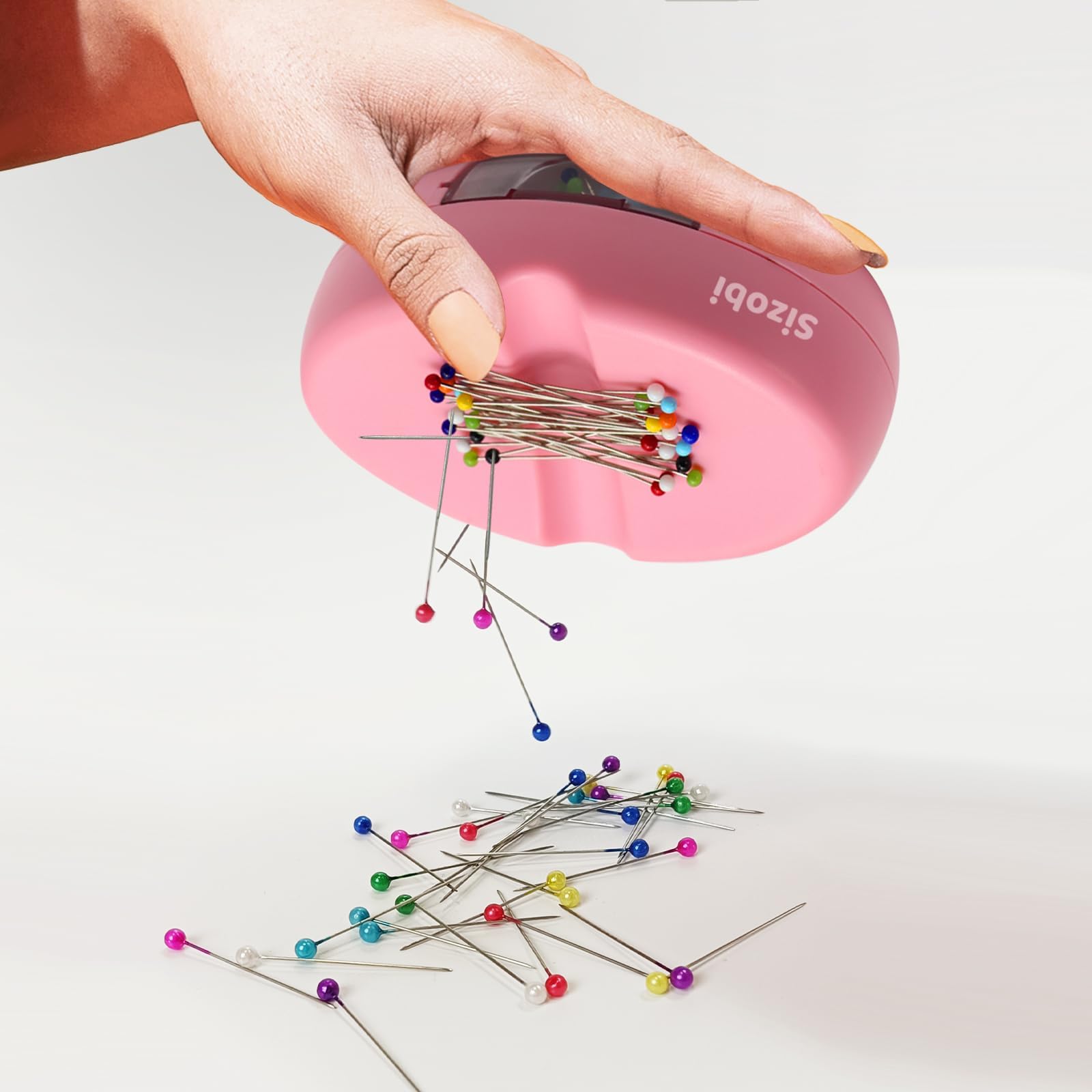 Sizobi Magnetic Pin Holder Cushions with 100 Pcs Ball Head Straight Pins