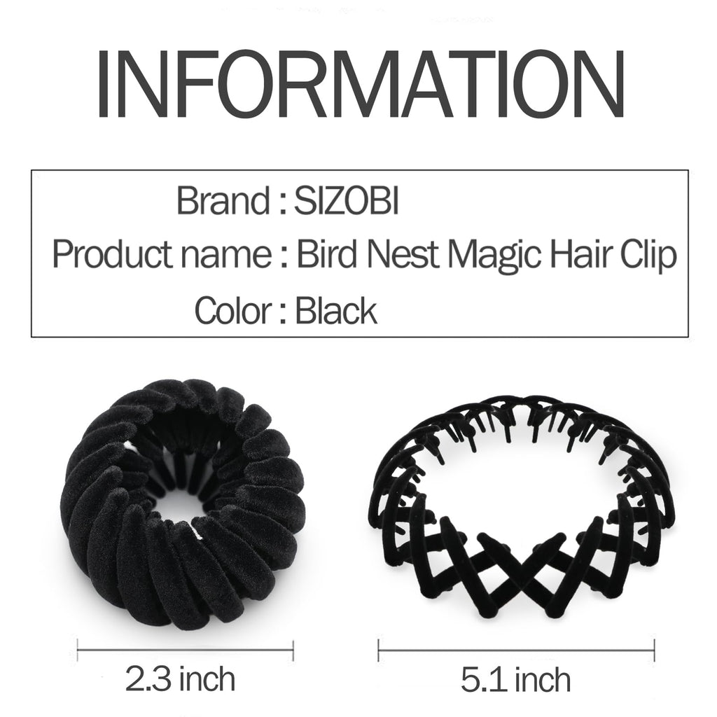 Sizobi Bird Nest Magic Hair Clip, Hair Accessories for Women, Bun Maker
