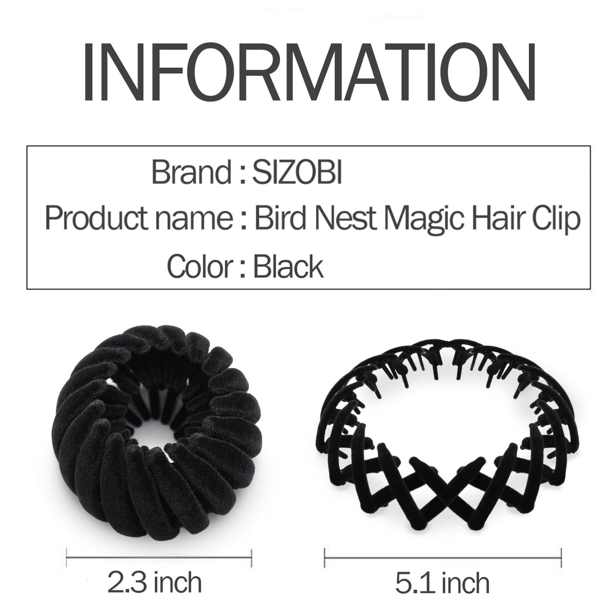 Sizobi Bird Nest Magic Hair Clip, Hair Accessories for Women, Bun Maker