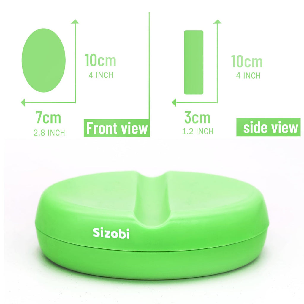 Sizobi Magnetic Pin Holder, 2.8" x 4", 130-Piece, Green (for Sewing, Quilting Pins, Nails, Screws, Hair Pins, Paper Clips)