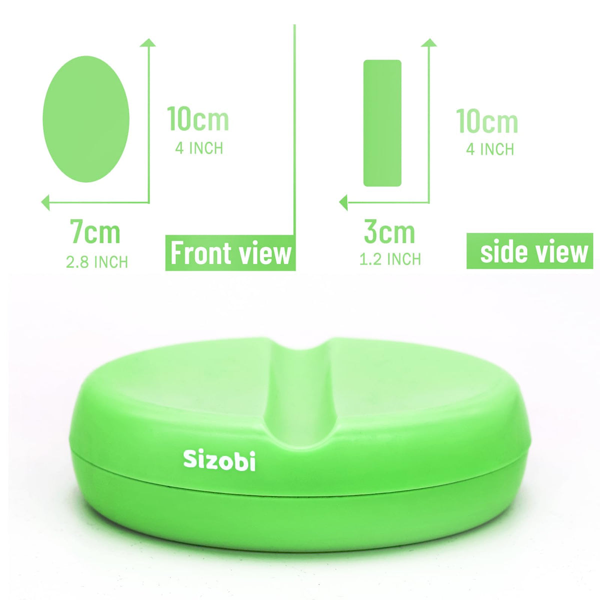 Sizobi Magnetic Pin Holder, 2.8" x 4", 130-Piece, Green (for Sewing, Quilting Pins, Nails, Screws, Hair Pins, Paper Clips)