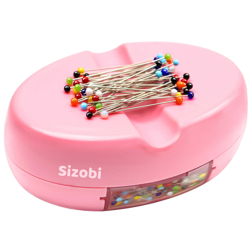 Sizobi Magnetic Pin Holder Cushions with 100 Pcs Ball Head Straight Pins