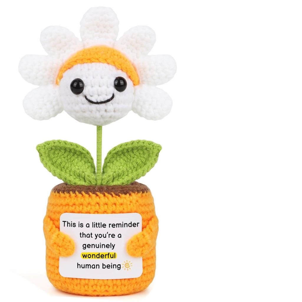 Sizobi Positive Crochet Coworkers Gifts, Handmade Emotional Support Flowers