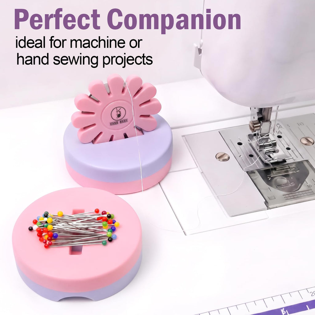Sizobi Purple Magnetic Pin Holder with Thread Cutter, Blade Saver