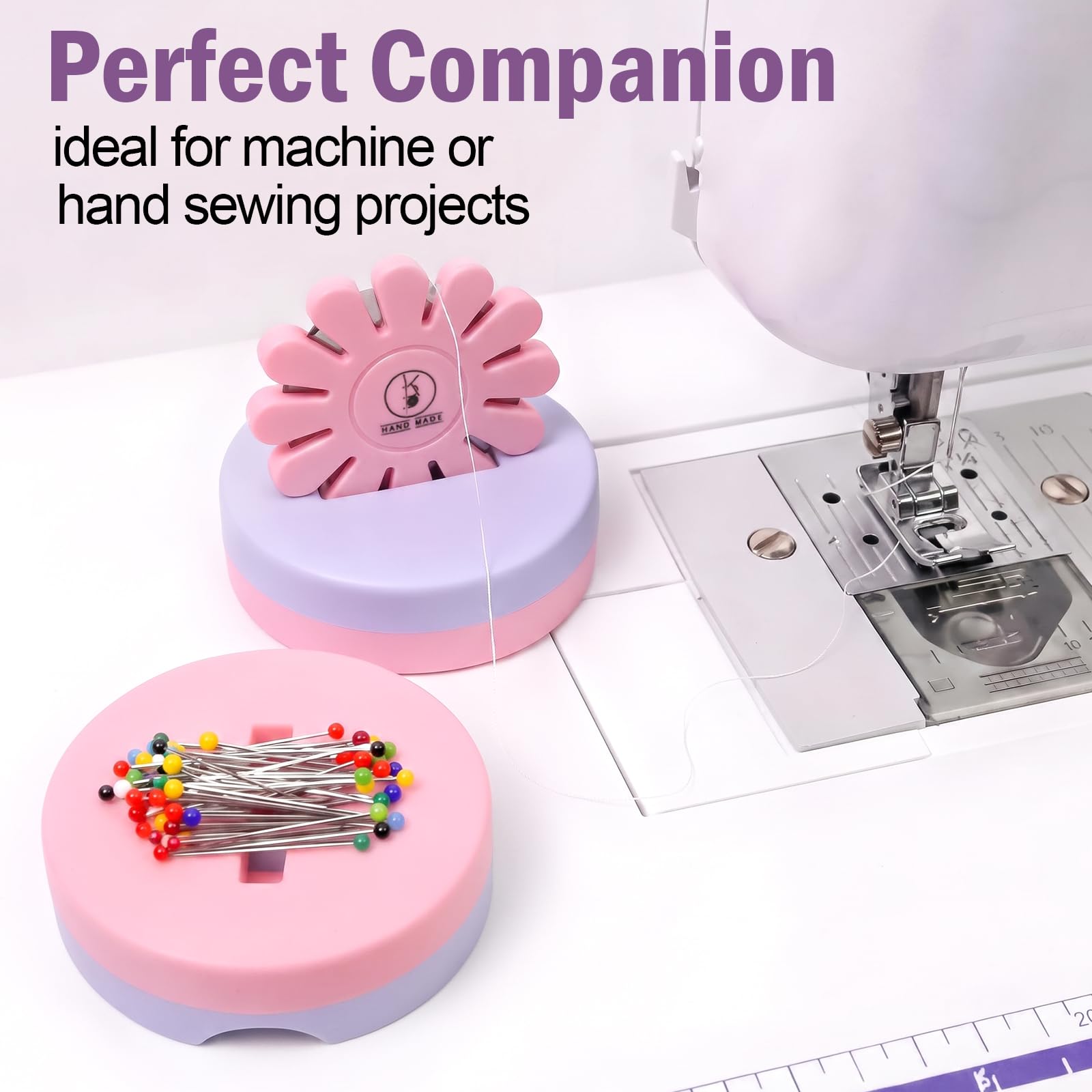 Sizobi Purple Magnetic Pin Holder with Thread Cutter, Blade Saver