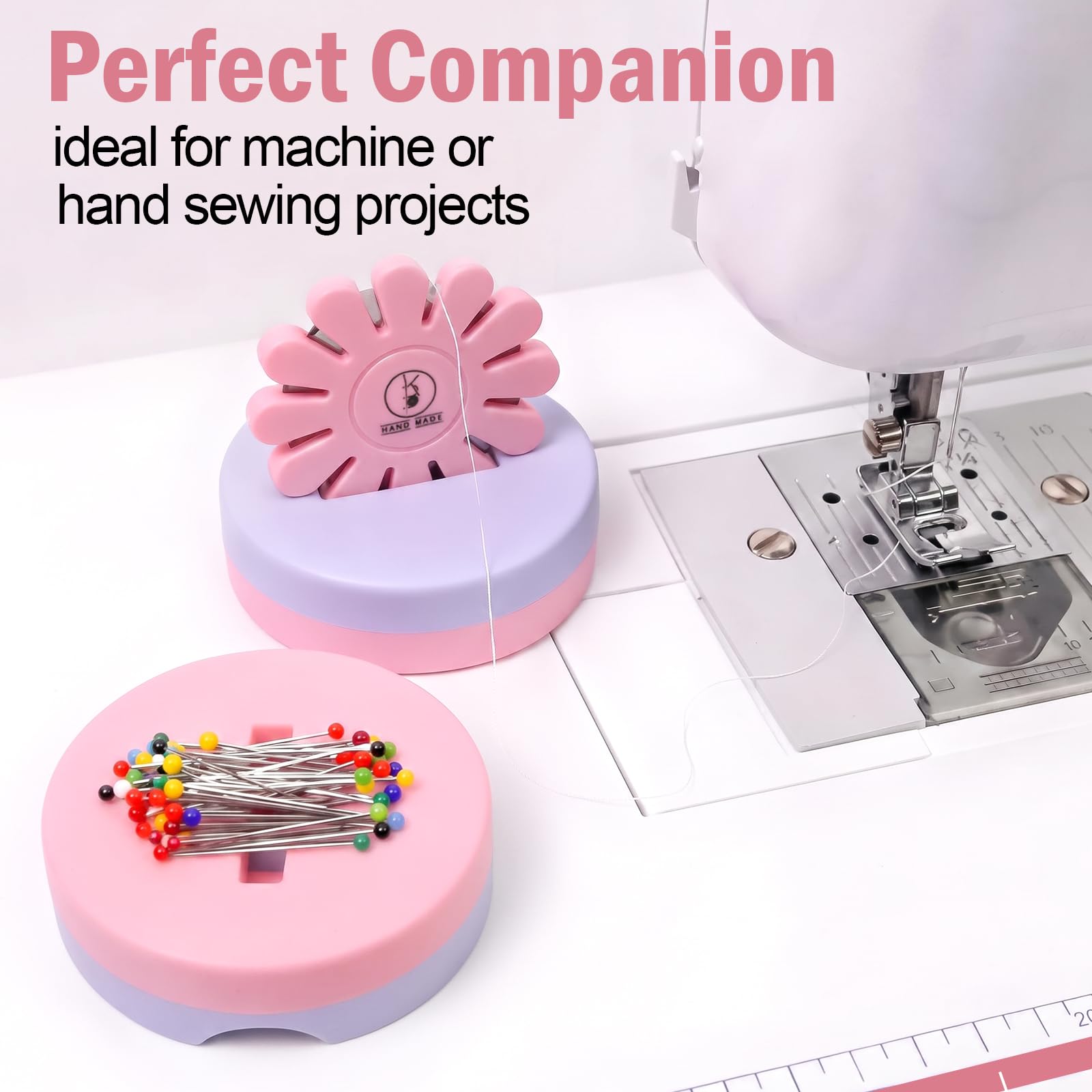 Sizobi Pink Magnetic Pin Holder with Thread Cutter, Blade Saver