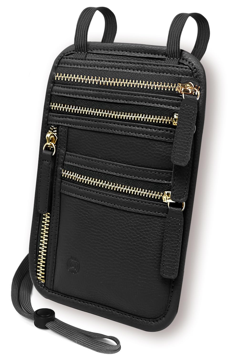 Neck Wallet for Traveling Women Men, RFID Blocking Leather Travel Pouch