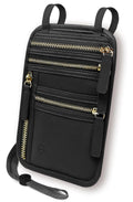 Neck Wallet for Traveling Women Men, RFID Blocking Leather Travel Pouch