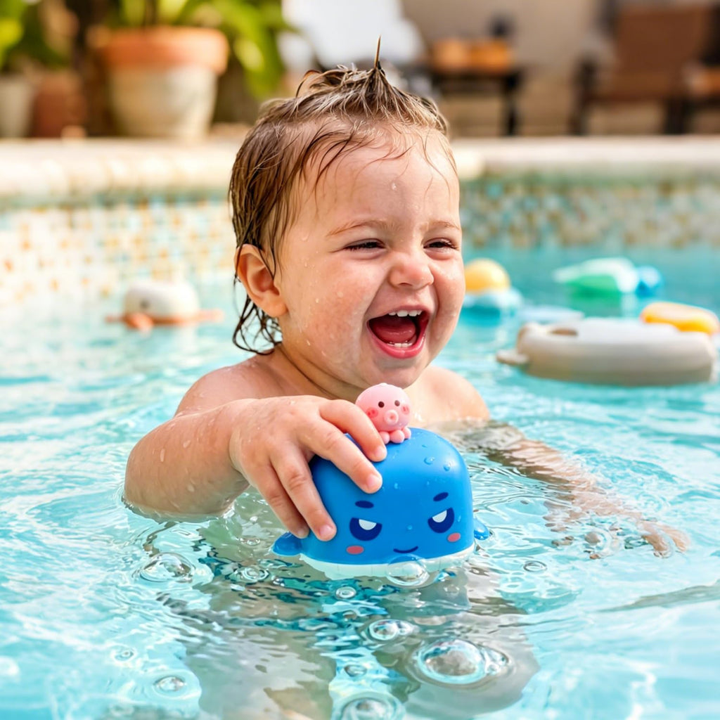Sizobi Whale Bath Sprinkler for Kids Ages 1-3, Baby Bath Toy for Infants