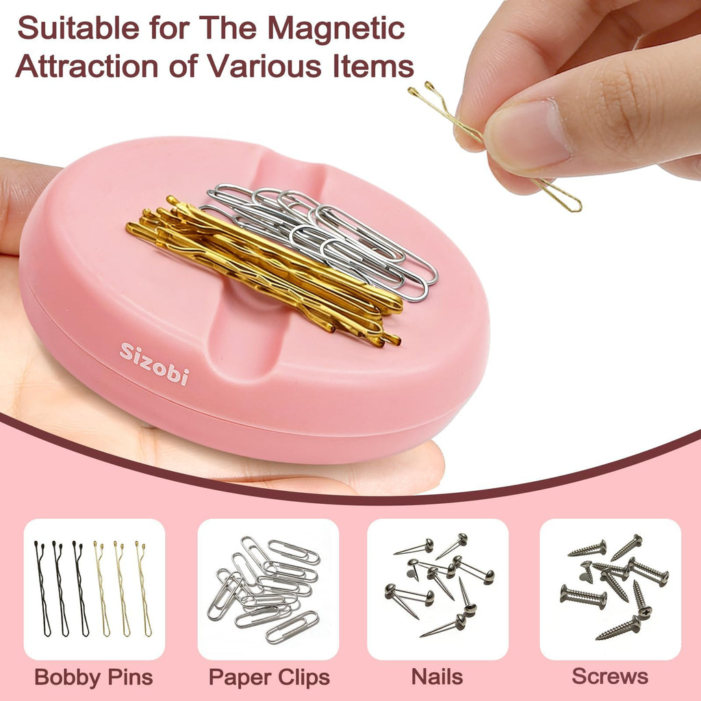Sizobi Magnetic Bobby Pin Holder,Magnetic Pin Cushions for Sewing