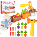 Press to Go Train Toys for Toddlers 2-4, Learning Sorting Montessori Toys