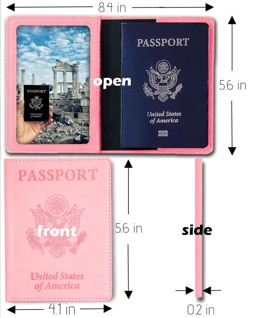 Sizobi Leather Passport Holder Covers, Passport Holder for Travel Women