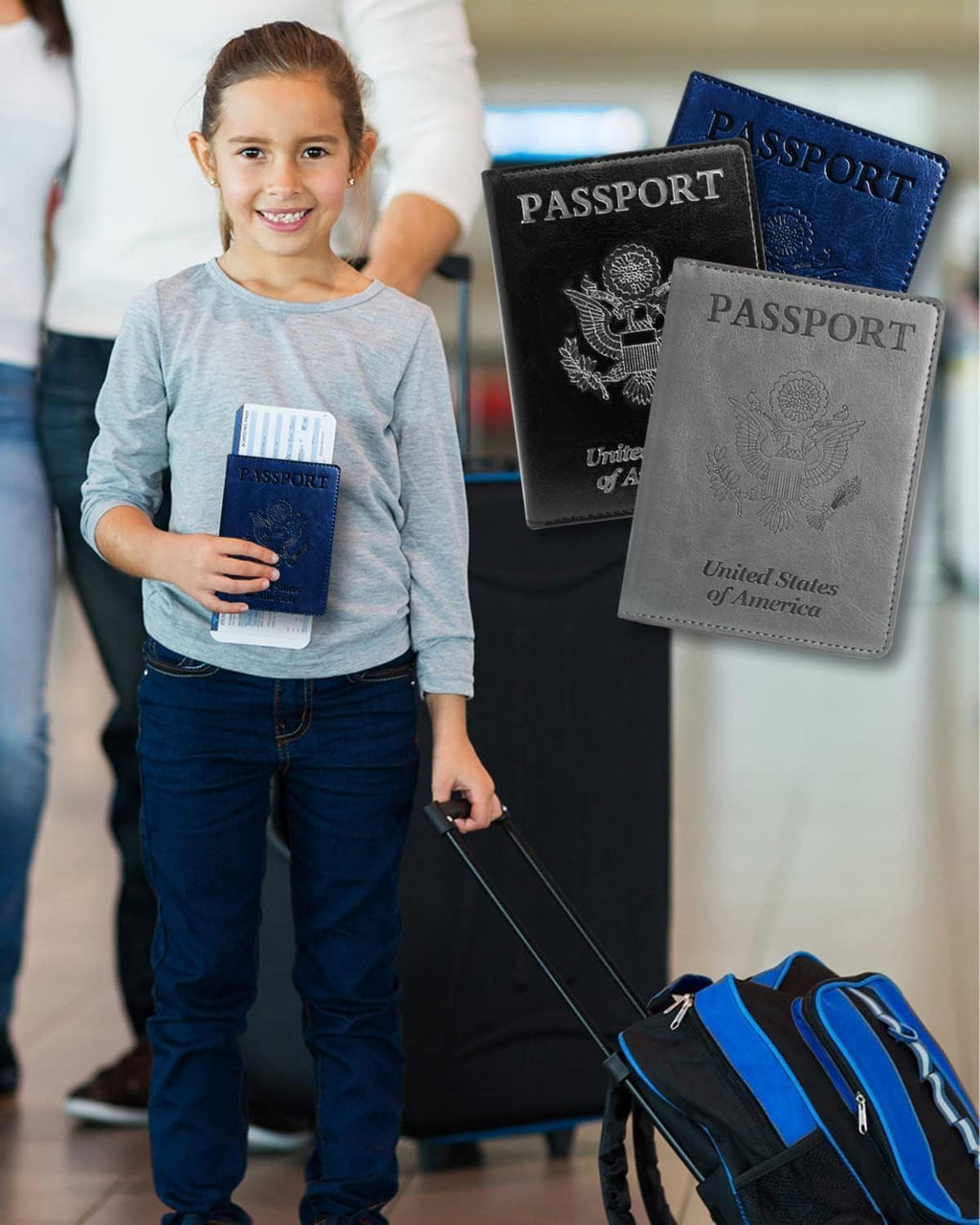 Sizobi Passport Holder for Travel Men, RFID Blocking Passport Covers Case