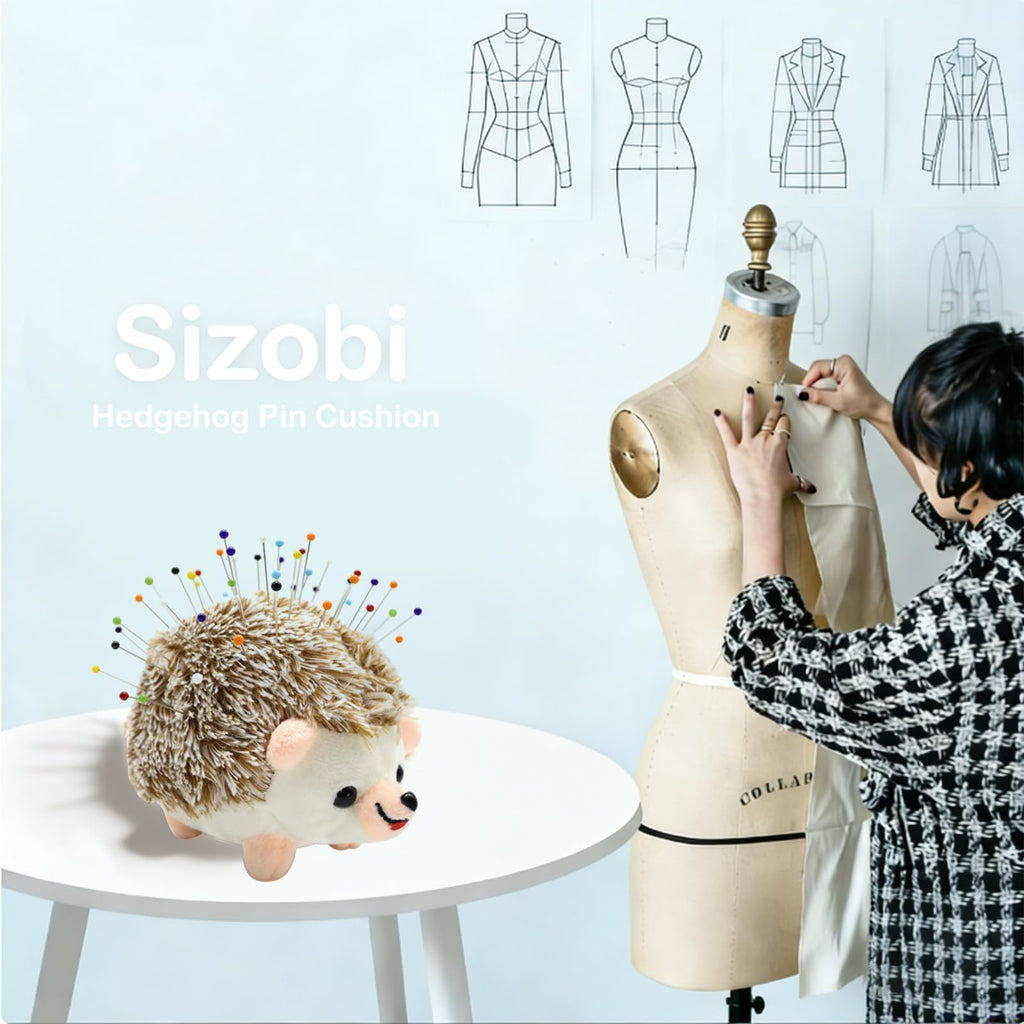 Sizobi Cute Hedgehog Pin Cushion for Sewing,Needle Holder Sewing Pin Holder