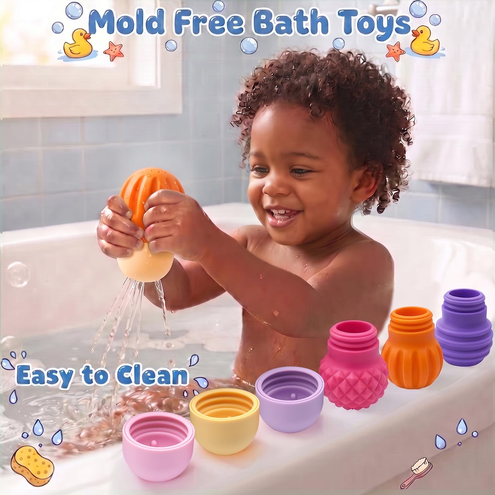 Sizobi Baby Bath Toys, Pool Water Toys Toddler Bath Toys for Kids Ages 1-3