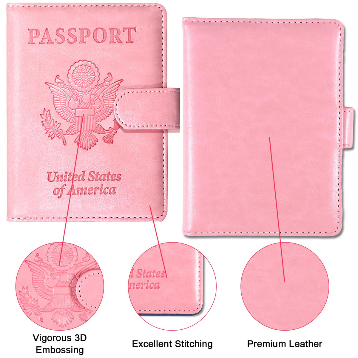 Sizobi Passport Holder for Travel, RFID Passport Cover Wallet for Women Men