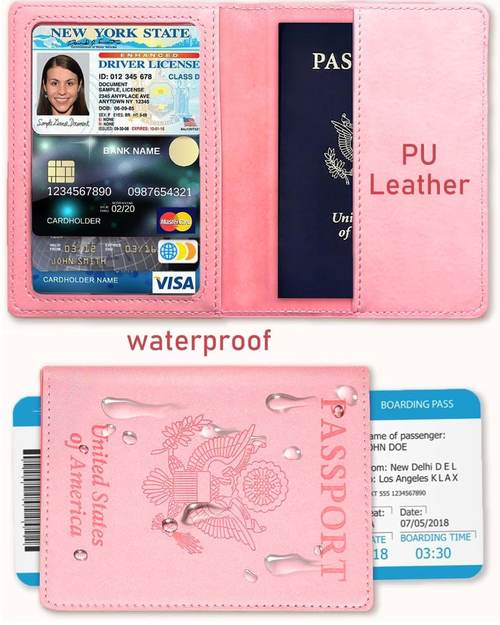 Sizobi Leather Passport Holder Covers, Passport Holder for Travel Women