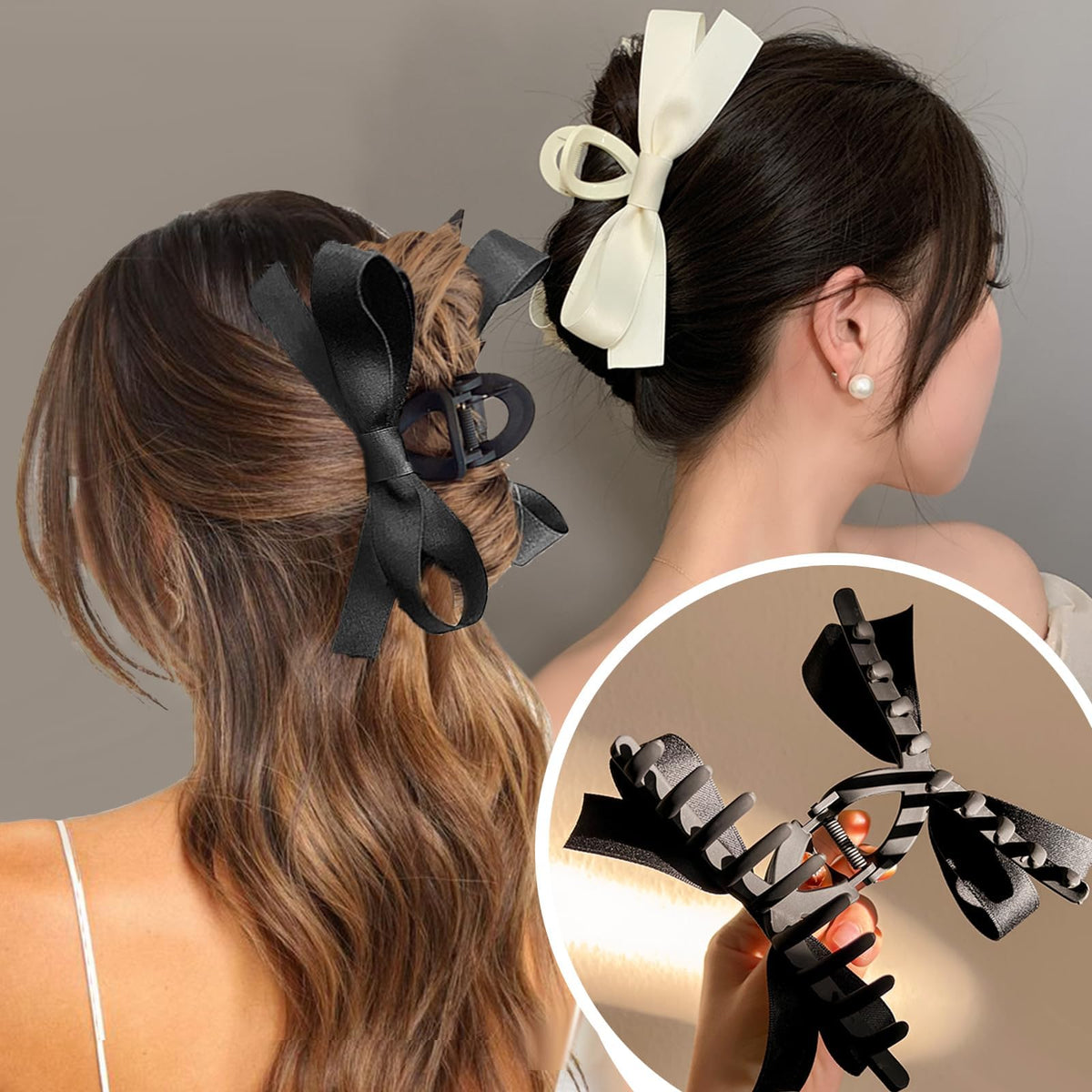 Sizobi Bow Claw Clips, Bow Hair Clips Hair Bows, Hair Accessories for Women