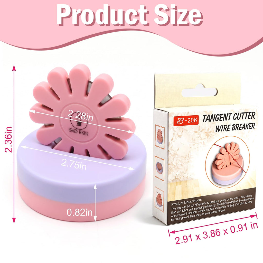 Sizobi Pink Magnetic Pin Holder with Thread Cutter, Blade Saver