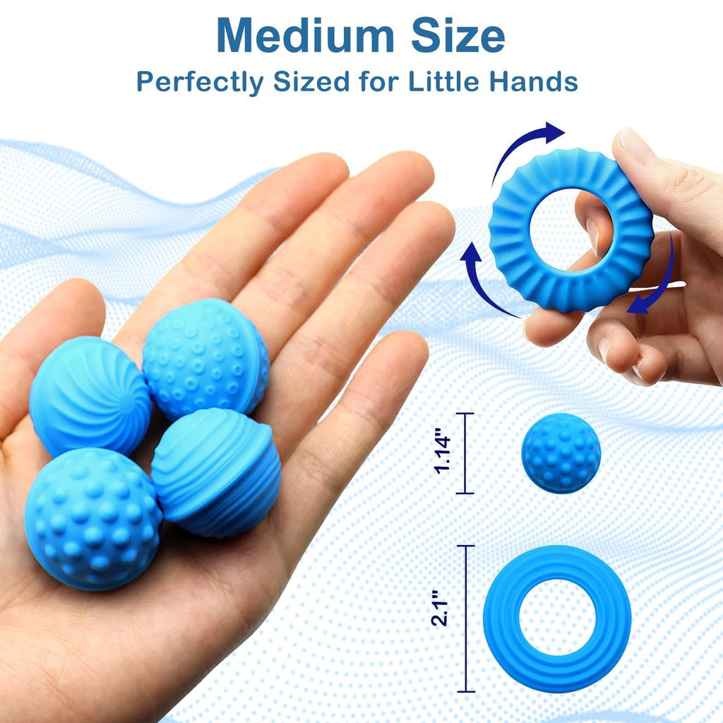 Sizobi Magnetic Fidget Balls Silicone Fidget Toys for Adults & Teens, 4PCS