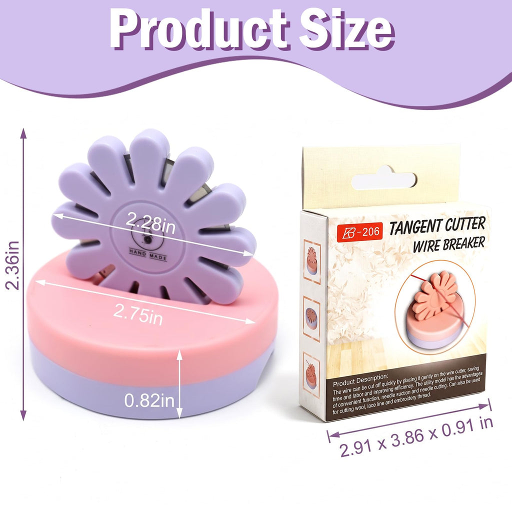 Sizobi Purple Magnetic Pin Holder with Thread Cutter, Blade Saver