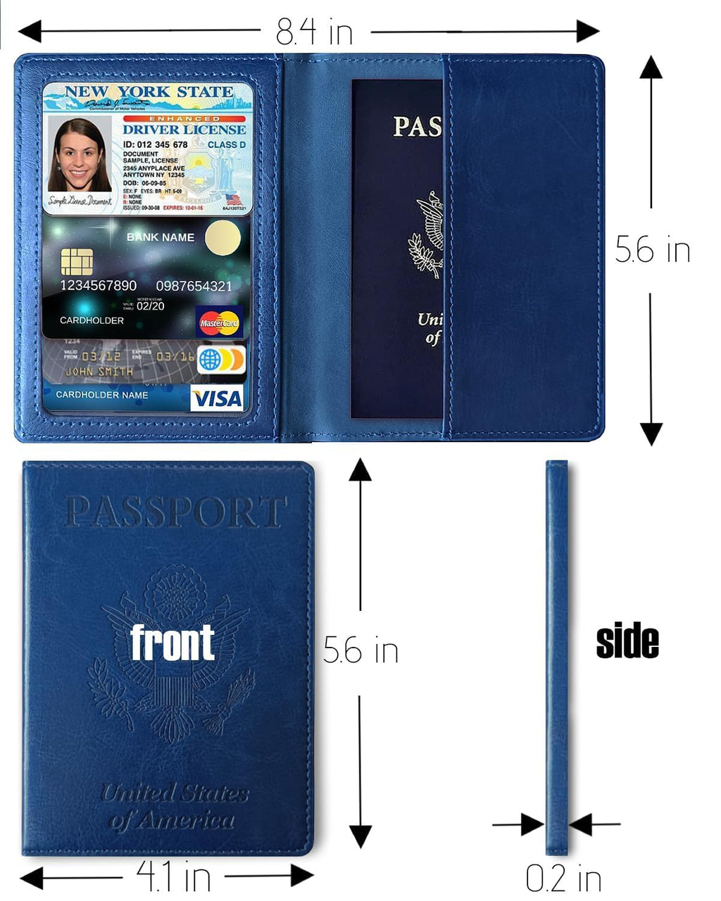 Sizobi Passport Holder for Travel Men, RFID Blocking Passport Covers Case