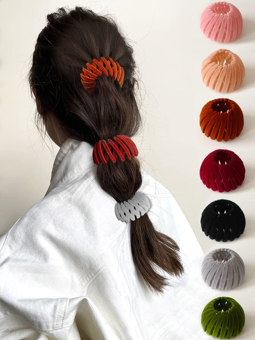 Sizobi Bird Nest Magic Hair Clip, Hair Accessories for Women, Hair Clips For Women Hair Ties, Hair Bun Maker Ponytail Holder Scrunchies 7PCS