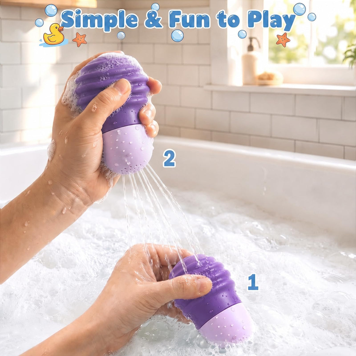 Sizobi Baby Bath Toys, Pool Water Toys Toddler Bath Toys for Kids Ages 1-3