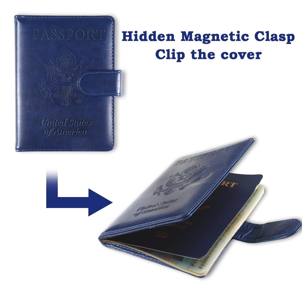 Sizobi Passport Holder for Travel, RFID Passport Cover Wallet for Women Men