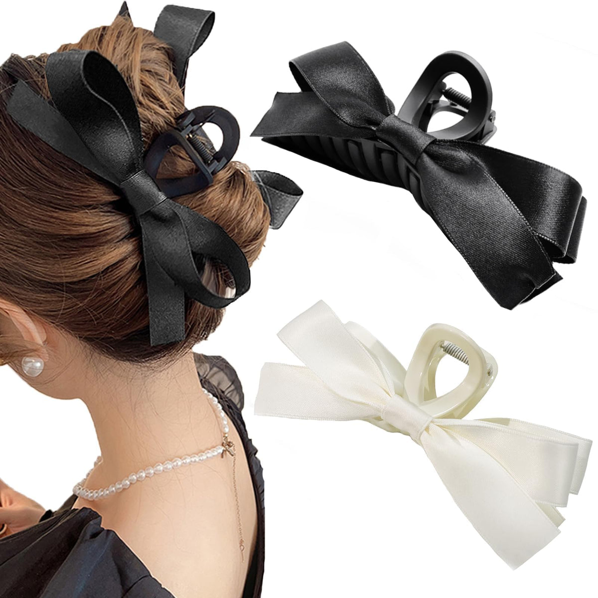 Sizobi Bow Claw Clips, Bow Hair Clips Hair Bows, Hair Accessories for Women
