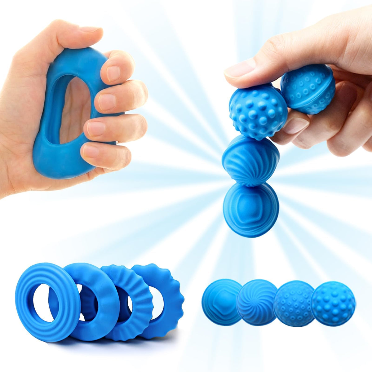 Sizobi Magnetic Fidget Balls Silicone Fidget Toys for Adults & Teens, 4PCS