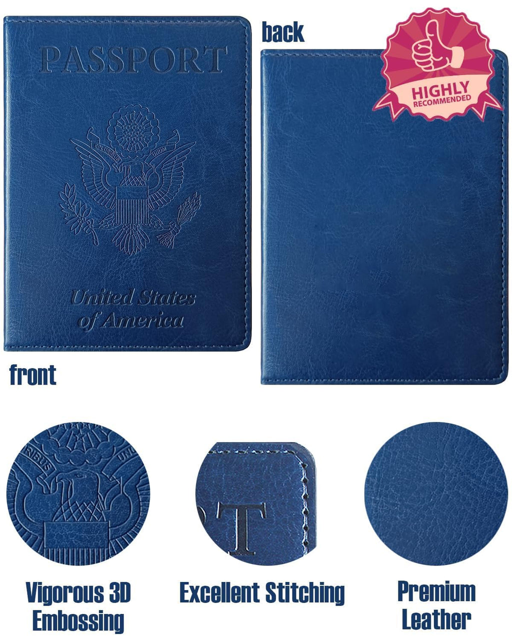 Sizobi Passport Holder for Travel Men, RFID Blocking Passport Covers Case