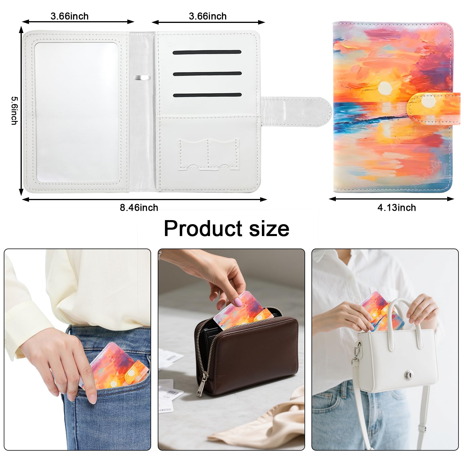 Passport Holder for Travel, RFID Passport Cover Wallet for Women Men, Leather Passport Book Card Holder Case for International Travel Must Haves Accessories, Cruise Ship Essentials Gifts