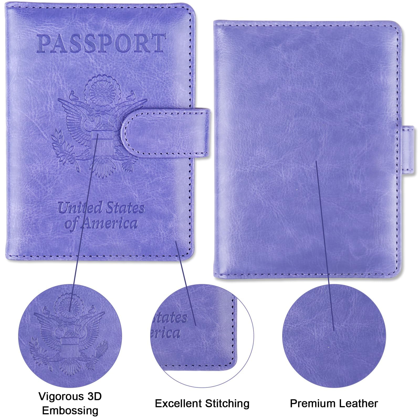 Sizobi Passport Holder for Travel, RFID Passport Cover Wallet for Women Men