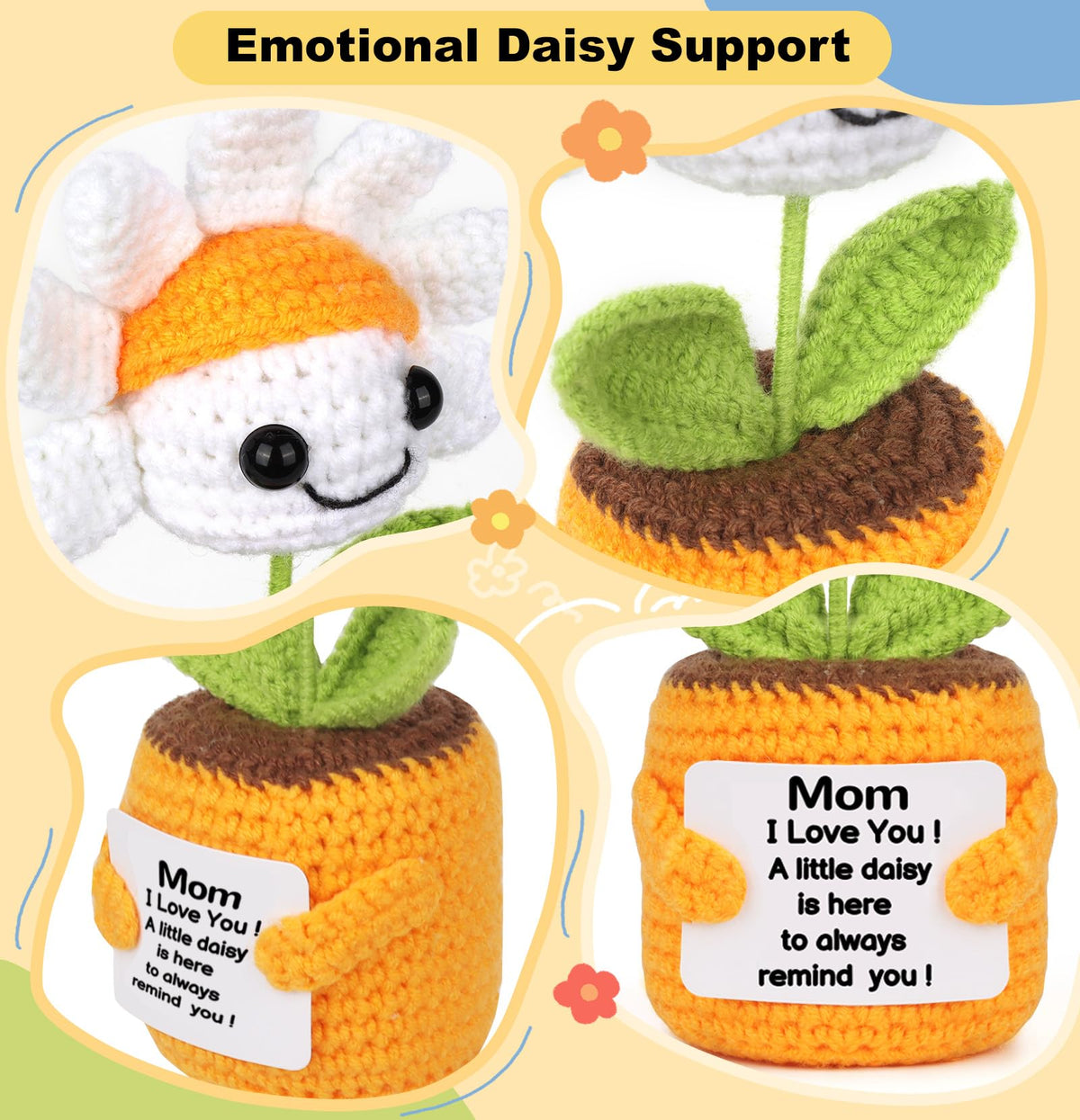 Sizobi Birthday Gifts for Mom from Daughter Son,Handmade Emotional Support