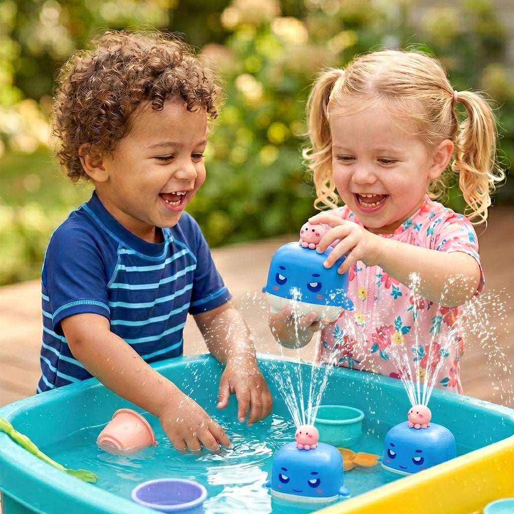 Sizobi Whale Bath Sprinkler for Kids Ages 1-3, Baby Bath Toy for Infants