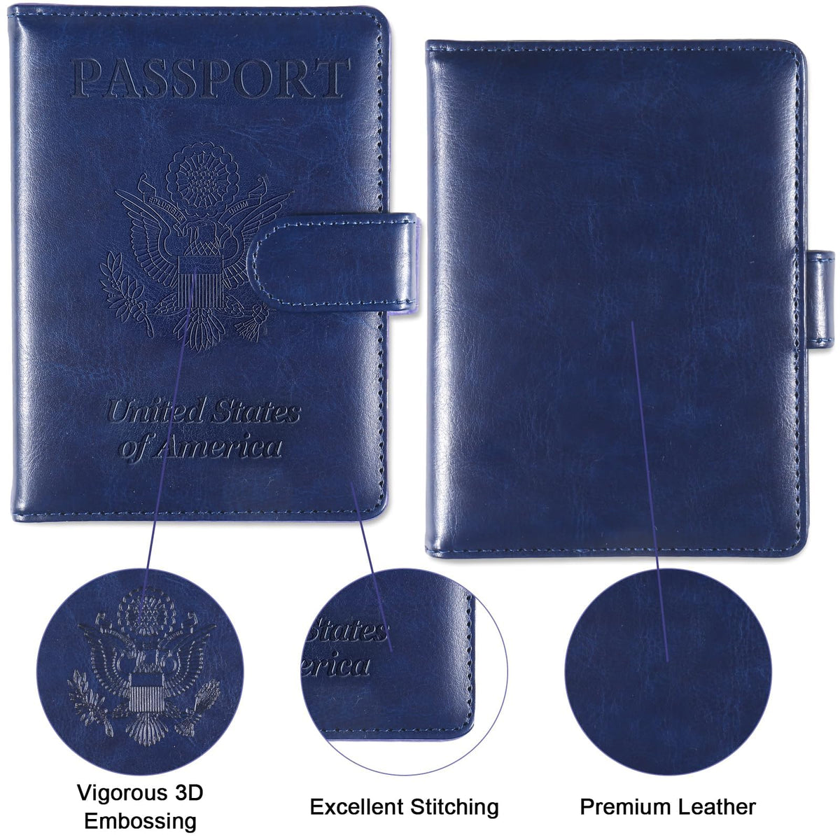 Sizobi Passport Holder for Travel, RFID Passport Cover Wallet for Women Men