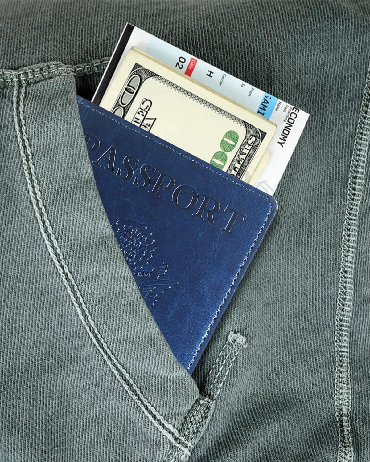 Sizobi Passport Holder for Travel Men, RFID Blocking Passport Covers Case